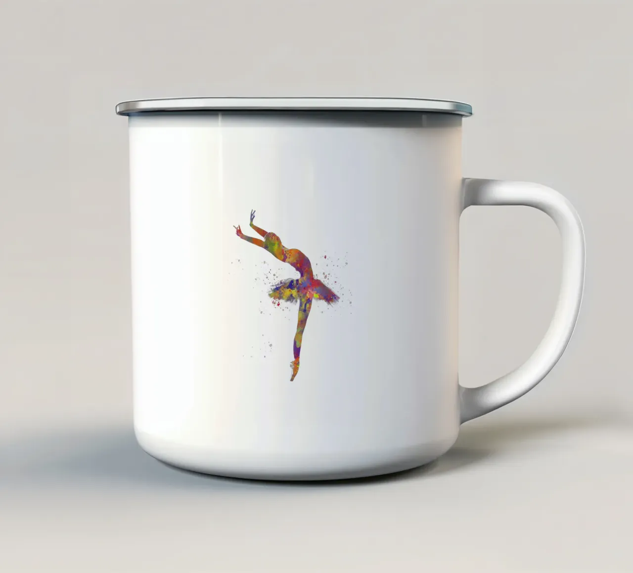 Ballerina di danza classica in acquerello tazza in smalto da ⚽ Sports Pulse
