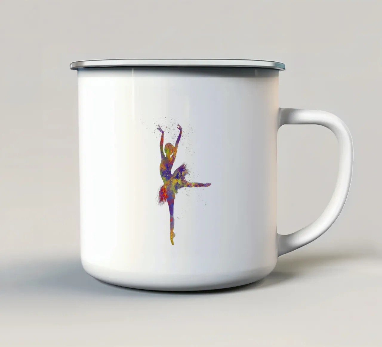 Ballerina di danza classica in acquerello tazza in smalto da ⚽ Sports Pulse