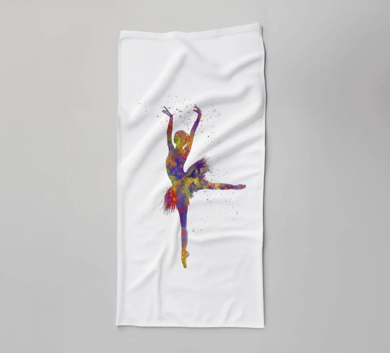 Danseuse de ballet à l'aquarelle serviette de bain de ⚽ Sports Pulse