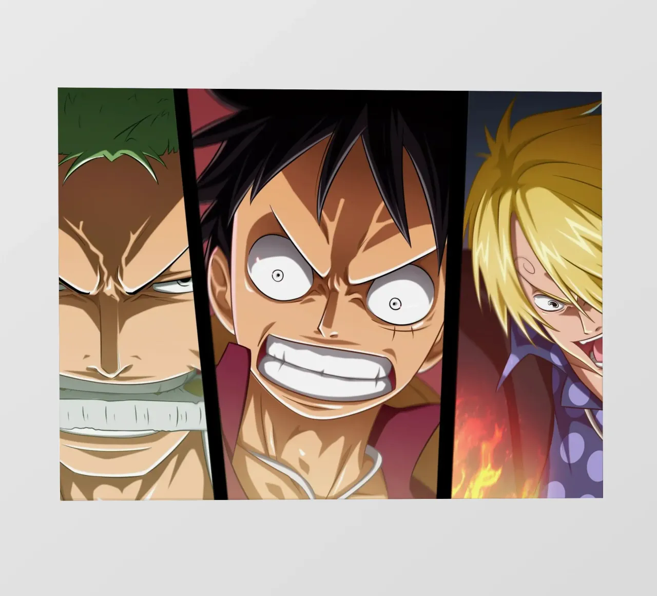 Zoro Luffy and Sanji One Piece telo in pvc da Musadad Shop
