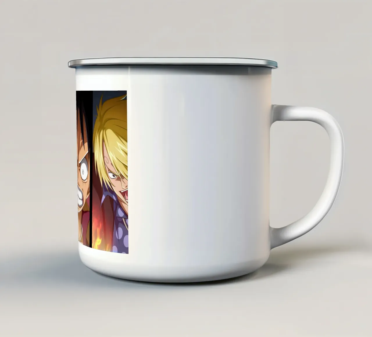 Zoro Luffy and Sanji One Piece tazza in smalto da Musadad Shop