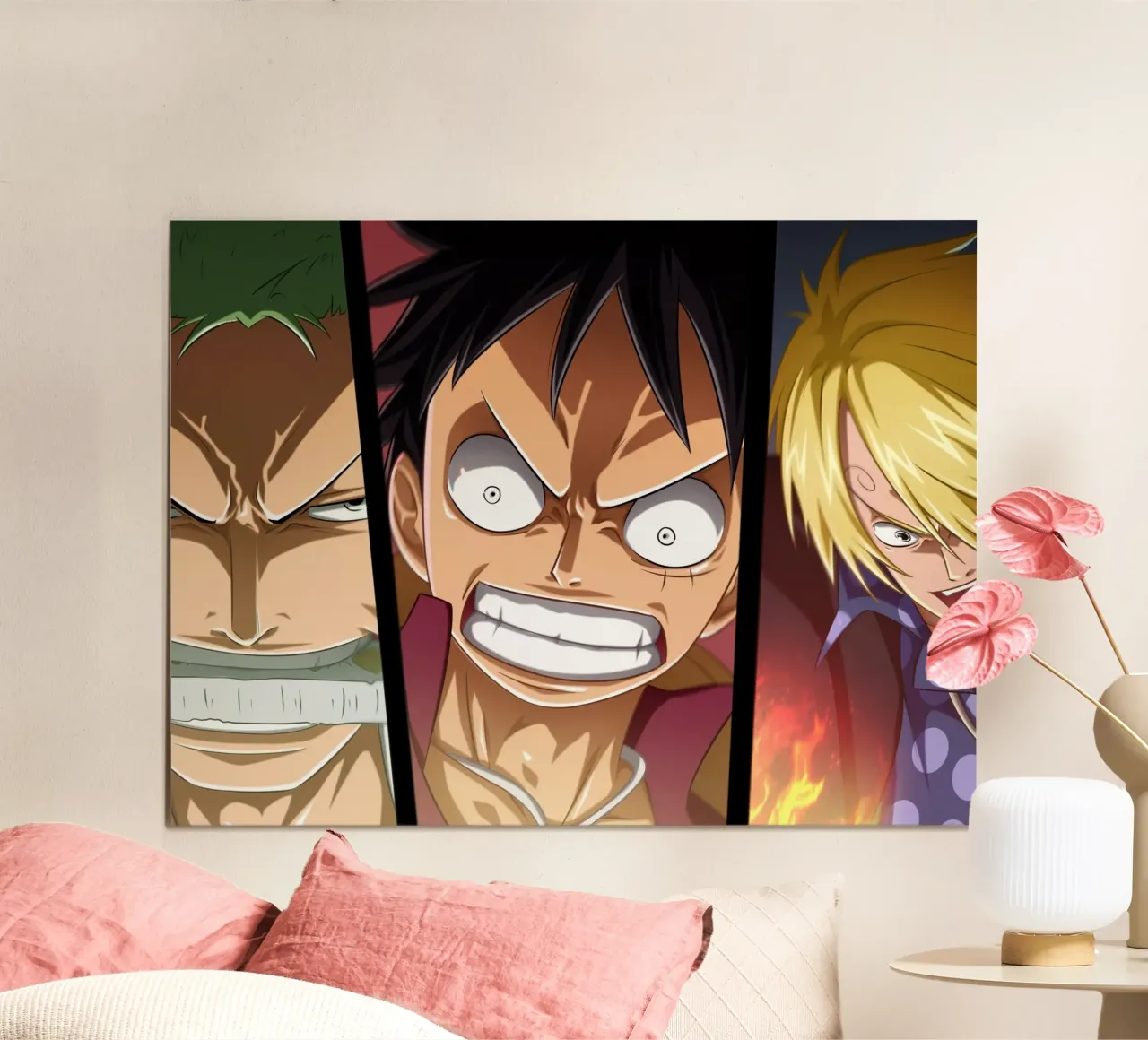 Zoro Luffy and Sanji One Piece carta hahnemühle da Musadad Shop