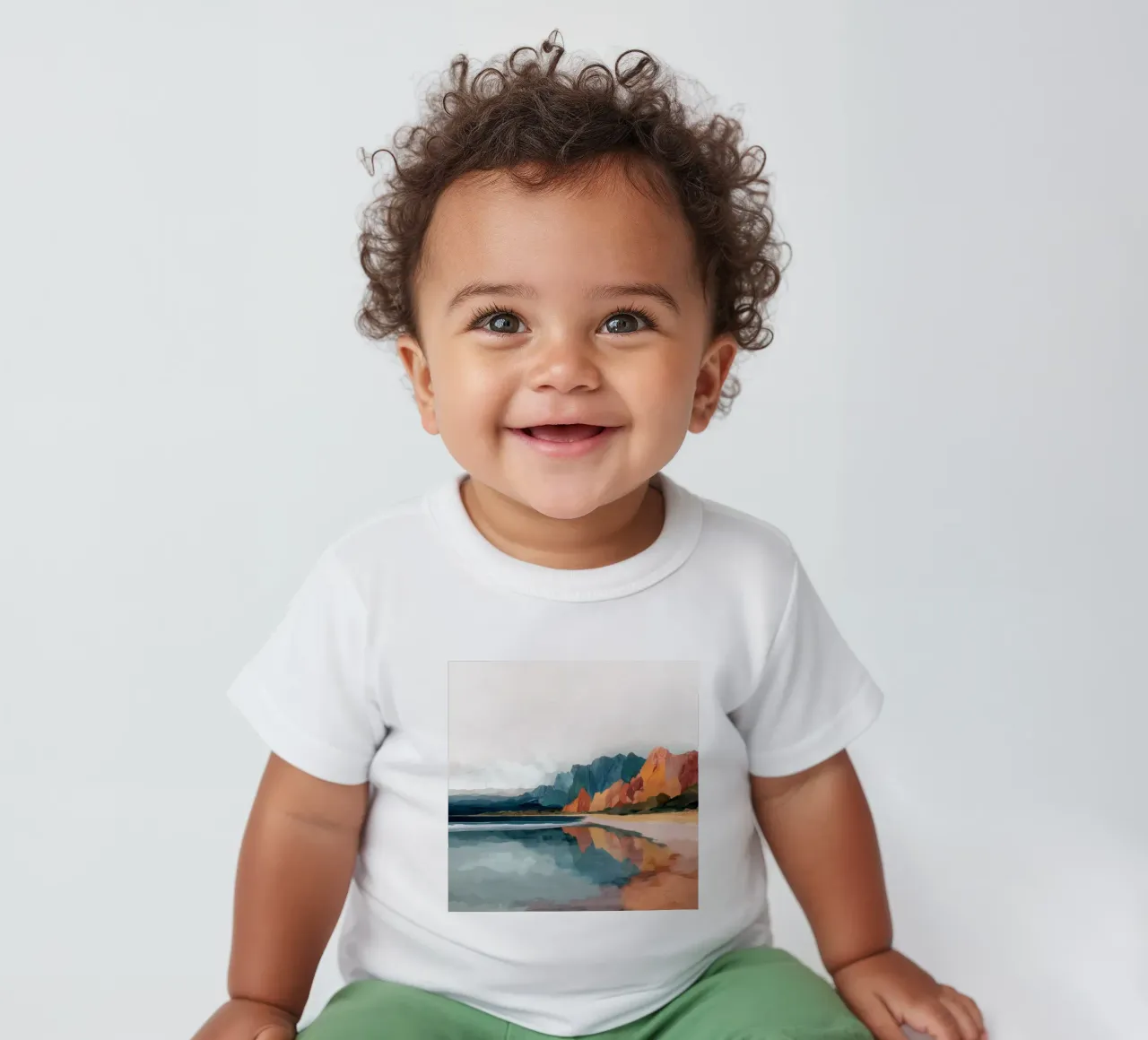 Mirrored Cliffs - A Coastal Symphony in Color maglietta neonato da Dune