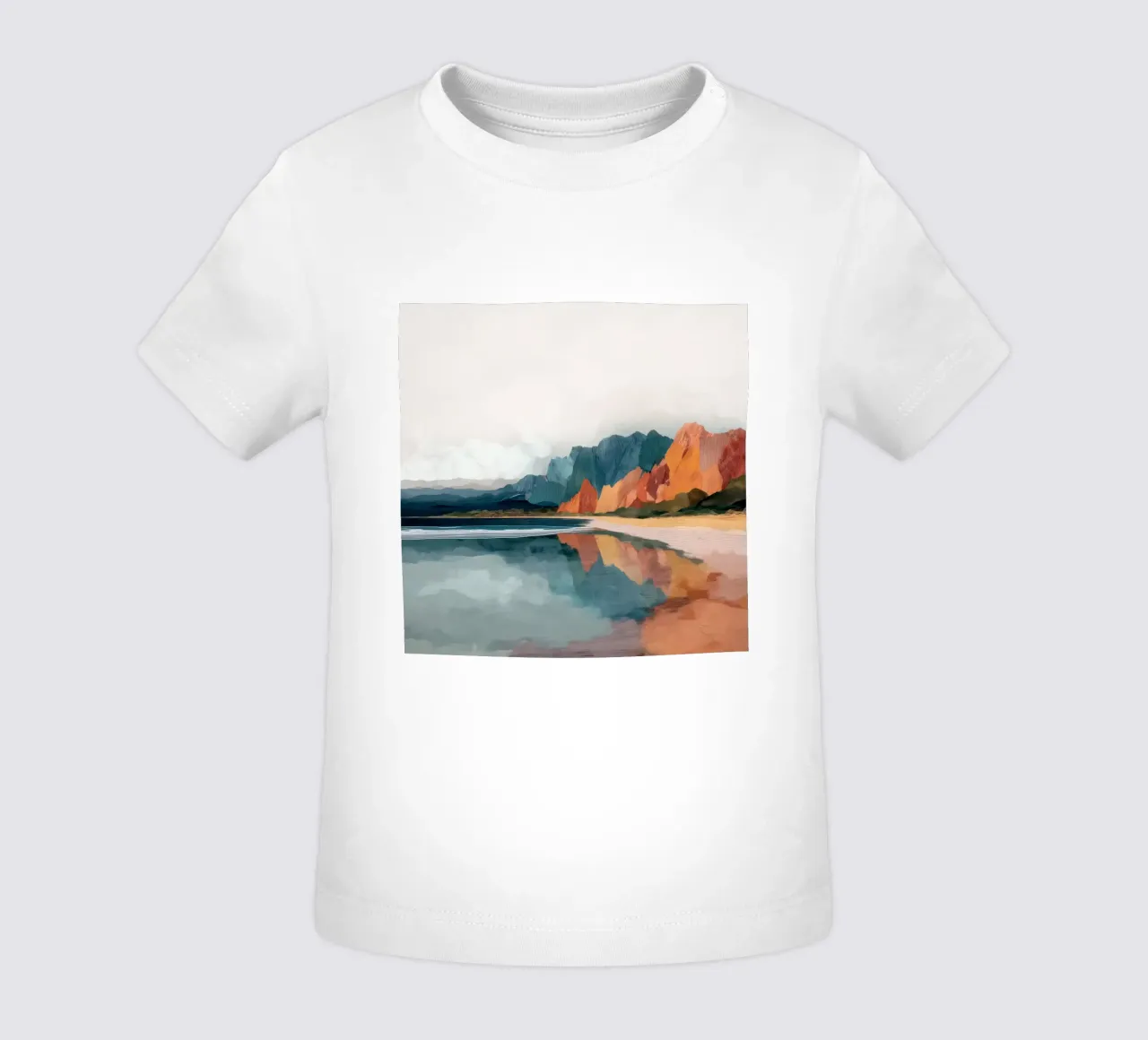 Mirrored Cliffs - A Coastal Symphony in Color maglietta neonato da Dune