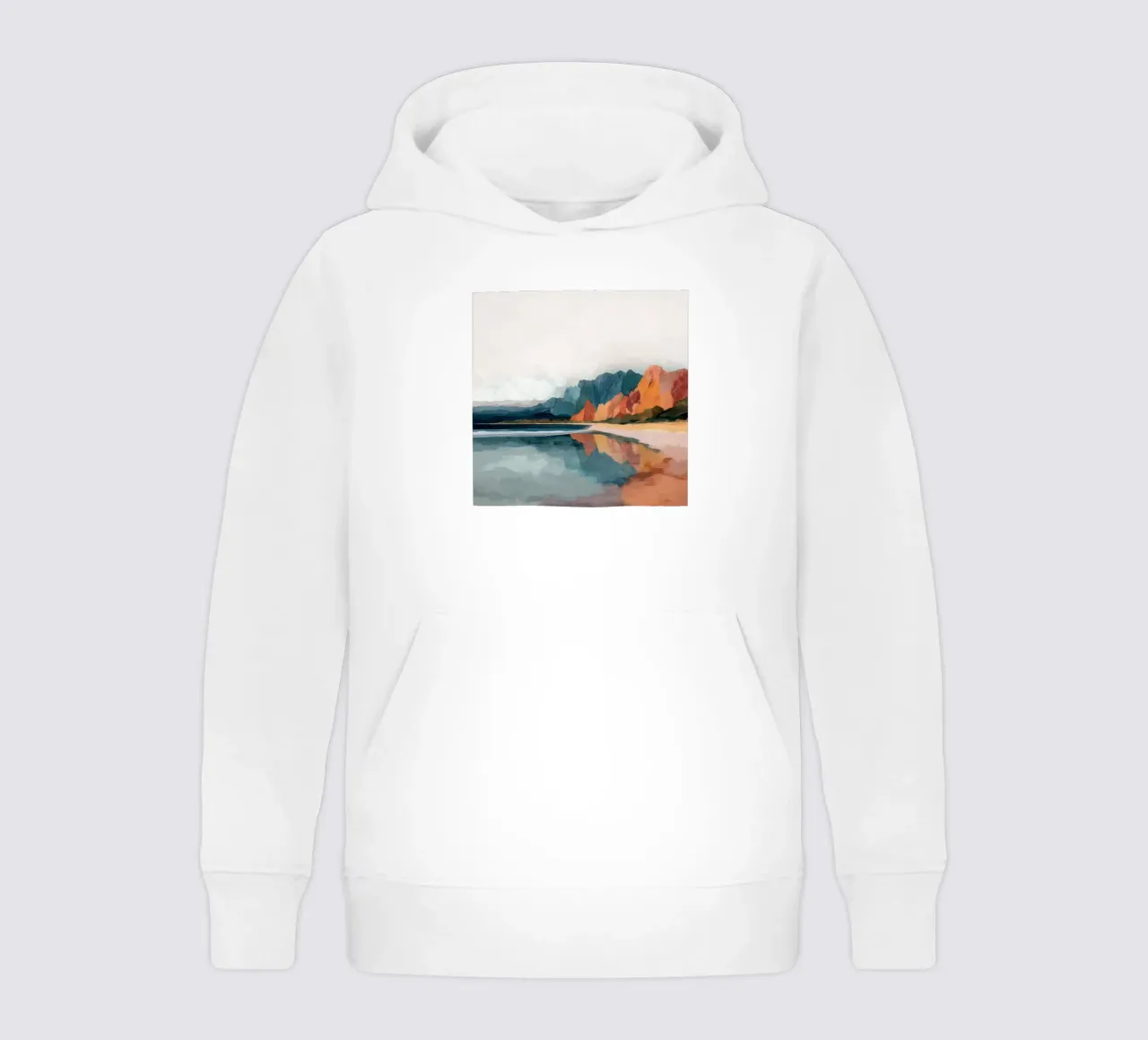 Mirrored Cliffs - A Coastal Symphony in Color felpa bambino con cappuccio da Dune