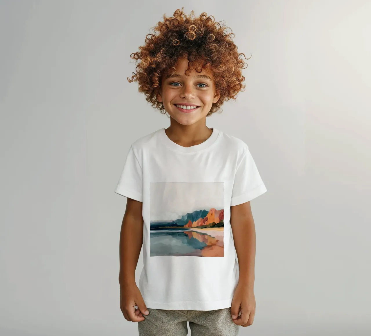 Mirrored Cliffs - A Coastal Symphony in Color t-shirt bambini da Dune