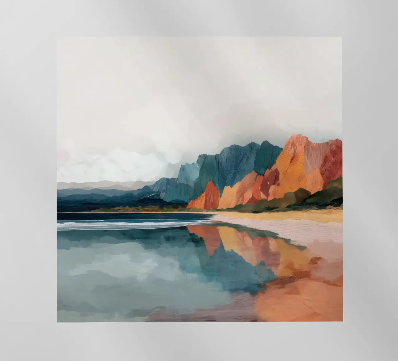 Mirrored Cliffs - A Coastal Symphony in Color pellicola backlit da Dune