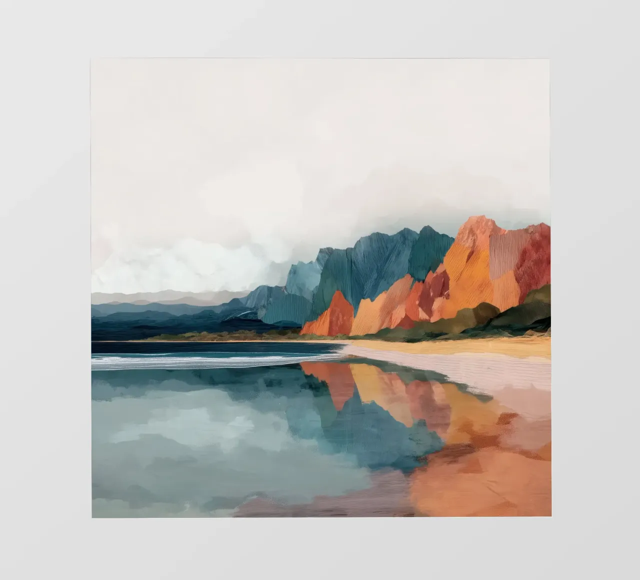 Mirrored Cliffs - A Coastal Symphony in Color telo in pvc da Dune