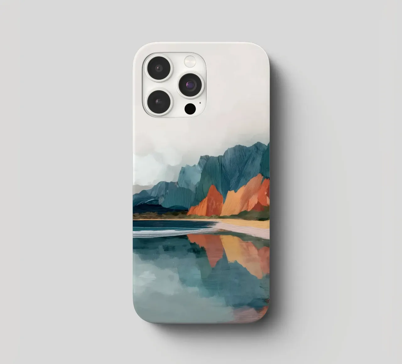 Mirrored Cliffs - A Coastal Symphony in Color cover iphone da Dune