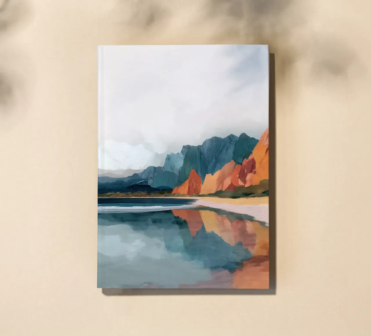 Mirrored Cliffs - A Coastal Symphony in Color notebook by Dune