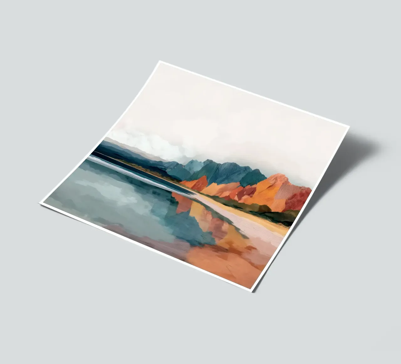 Mirrored Cliffs - A Coastal Symphony in Color foglio adesivo da Dune