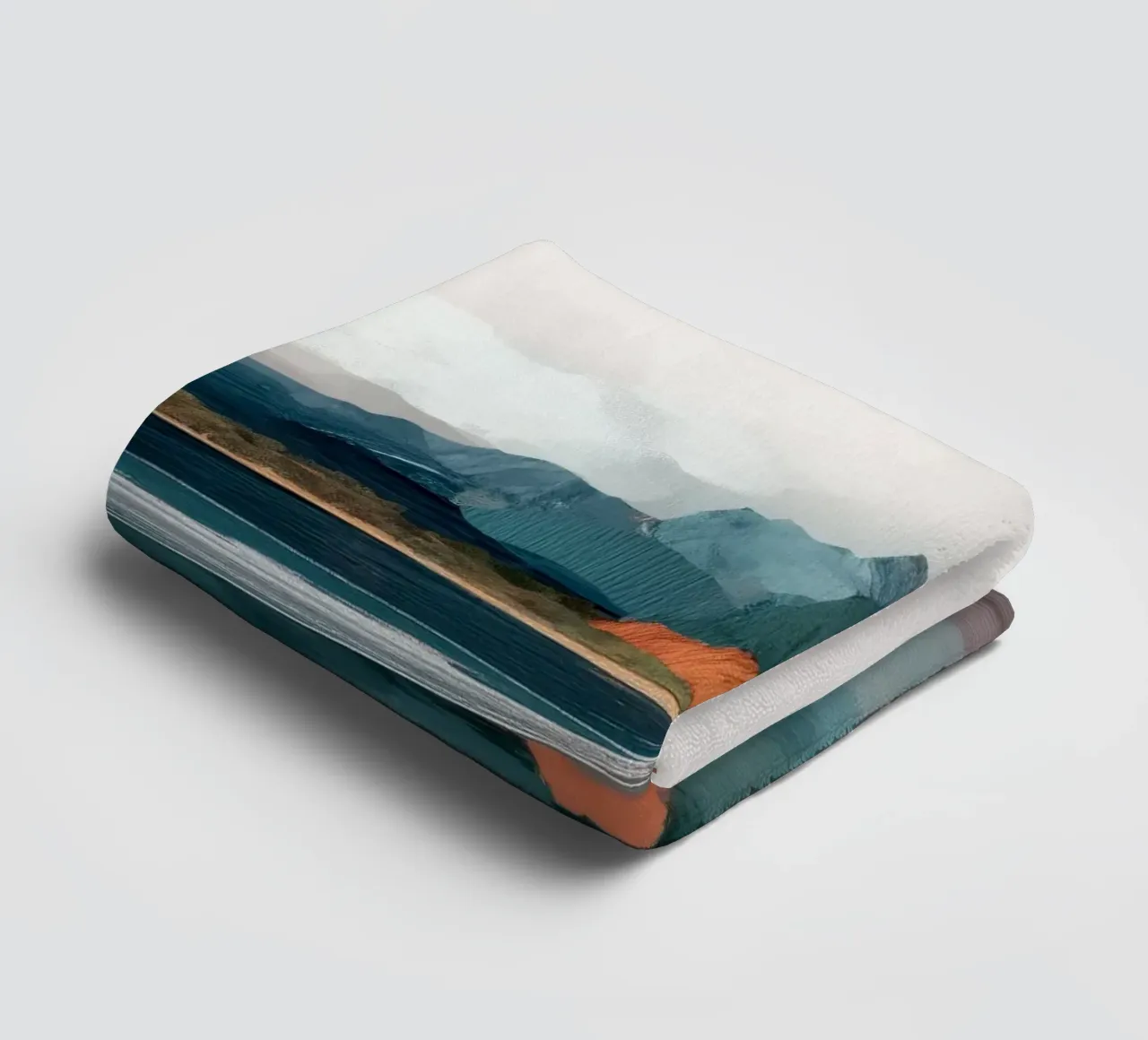 Mirrored Cliffs - A Coastal Symphony in Color towel by Dune