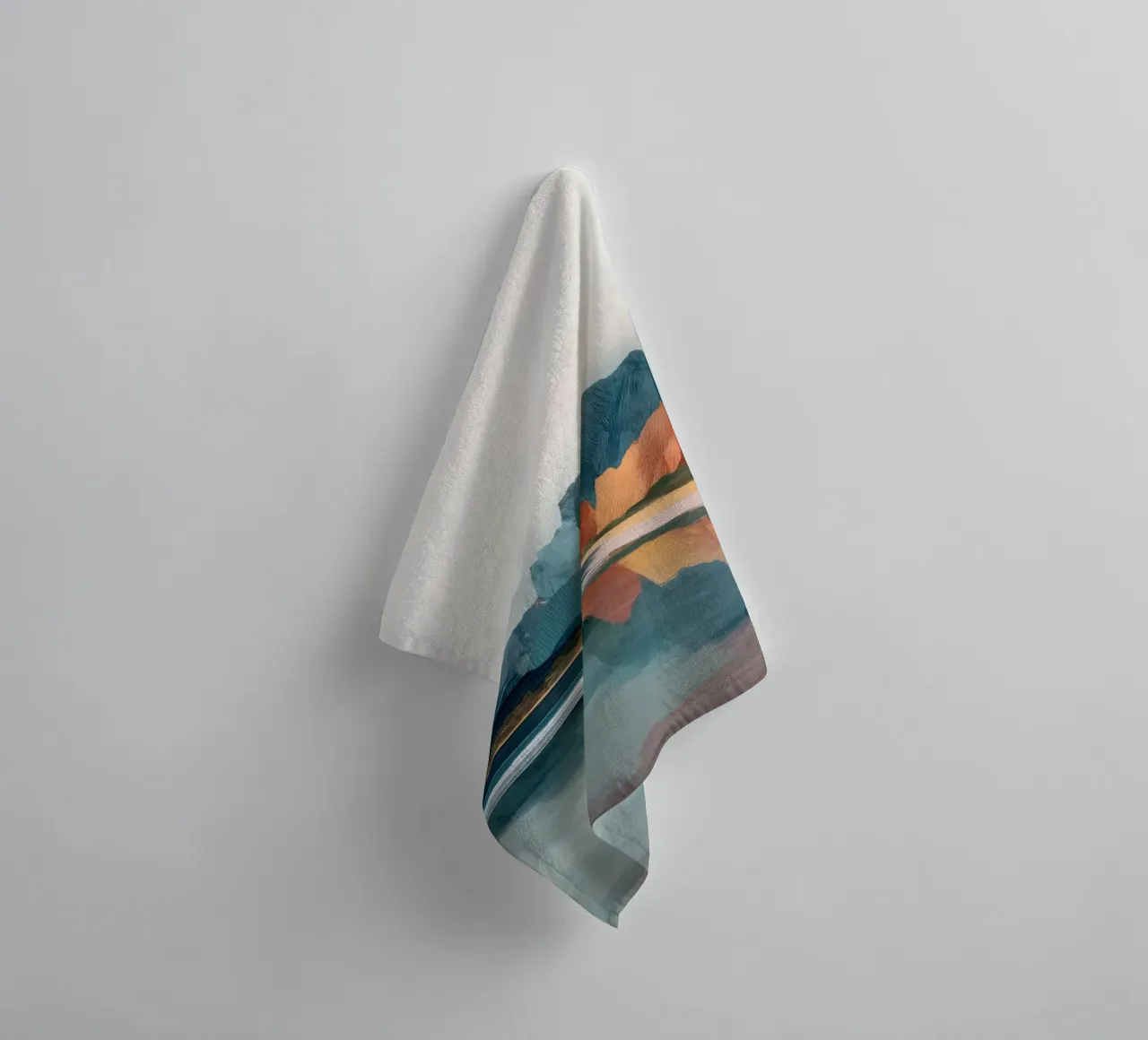 Mirrored Cliffs - A Coastal Symphony in Color towel by Dune