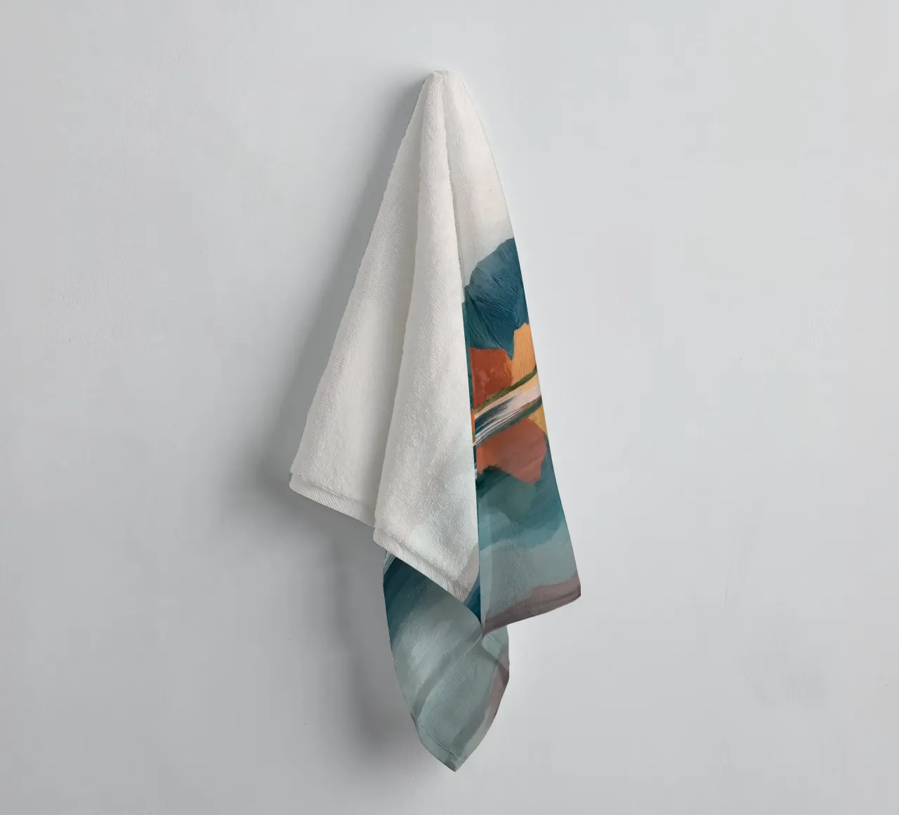 Mirrored Cliffs - A Coastal Symphony in Color towel by Dune