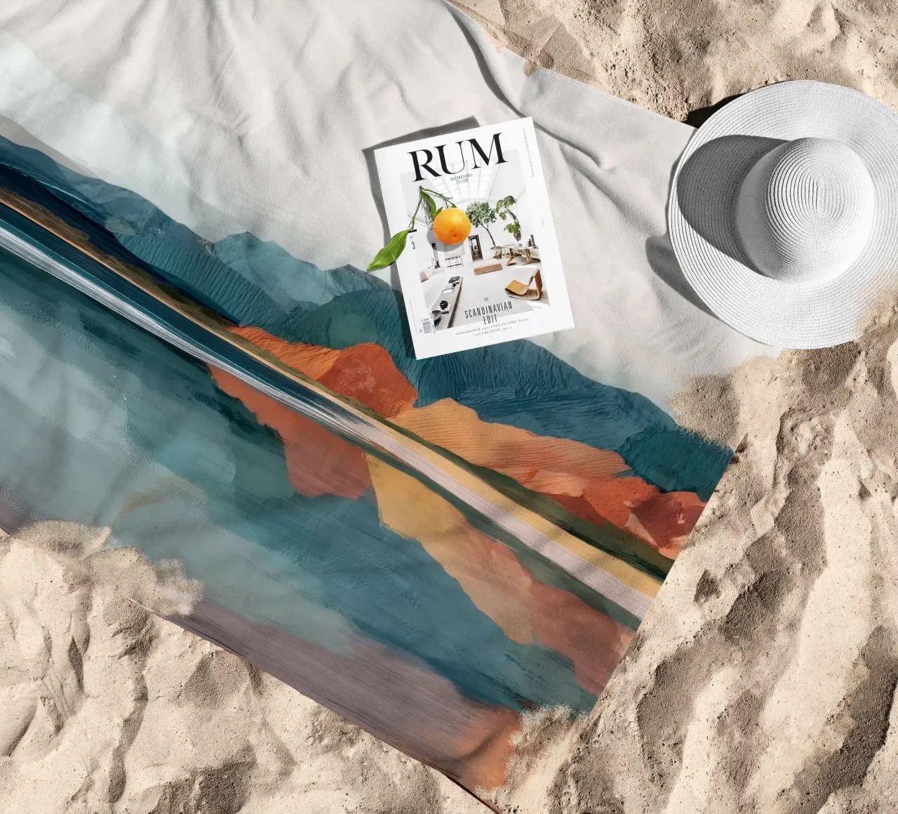 Mirrored Cliffs - A Coastal Symphony in Color telo mare da Dune