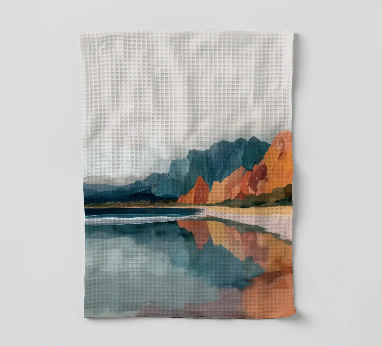 Mirrored Cliffs - A Coastal Symphony in Color canovaccio da cucina da Dune