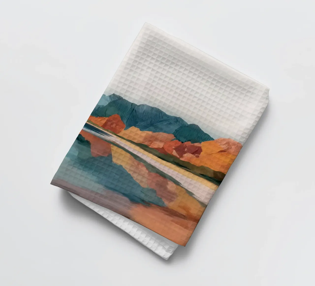 Mirrored Cliffs - A Coastal Symphony in Color canovaccio da cucina da Dune