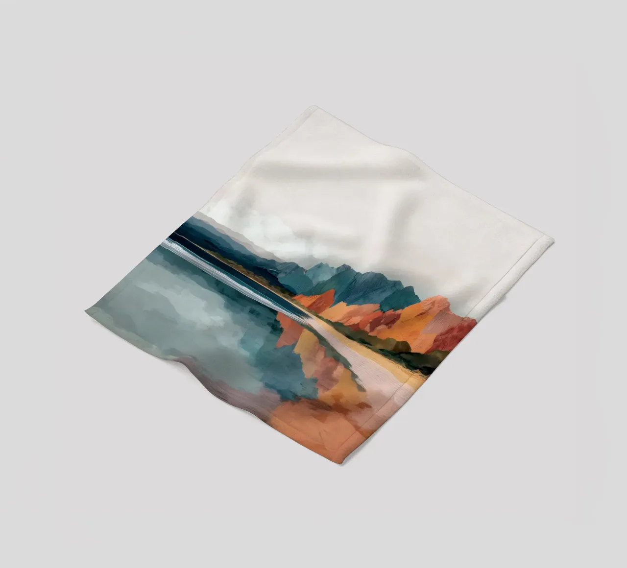 Mirrored Cliffs - A Coastal Symphony in Color coperta in pile da Dune