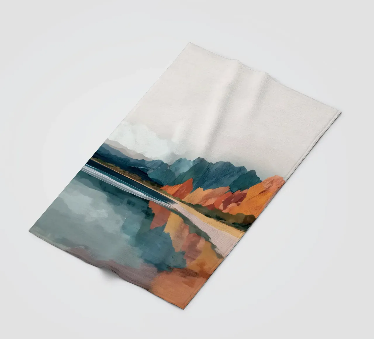 Mirrored Cliffs - A Coastal Symphony in Color coperta in pile da Dune