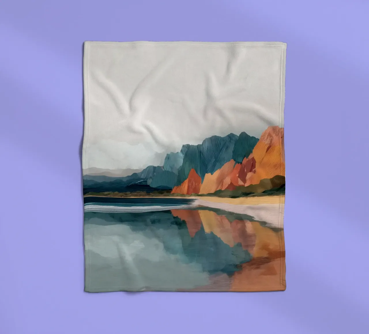 Mirrored Cliffs - A Coastal Symphony in Color coperta in pile da Dune