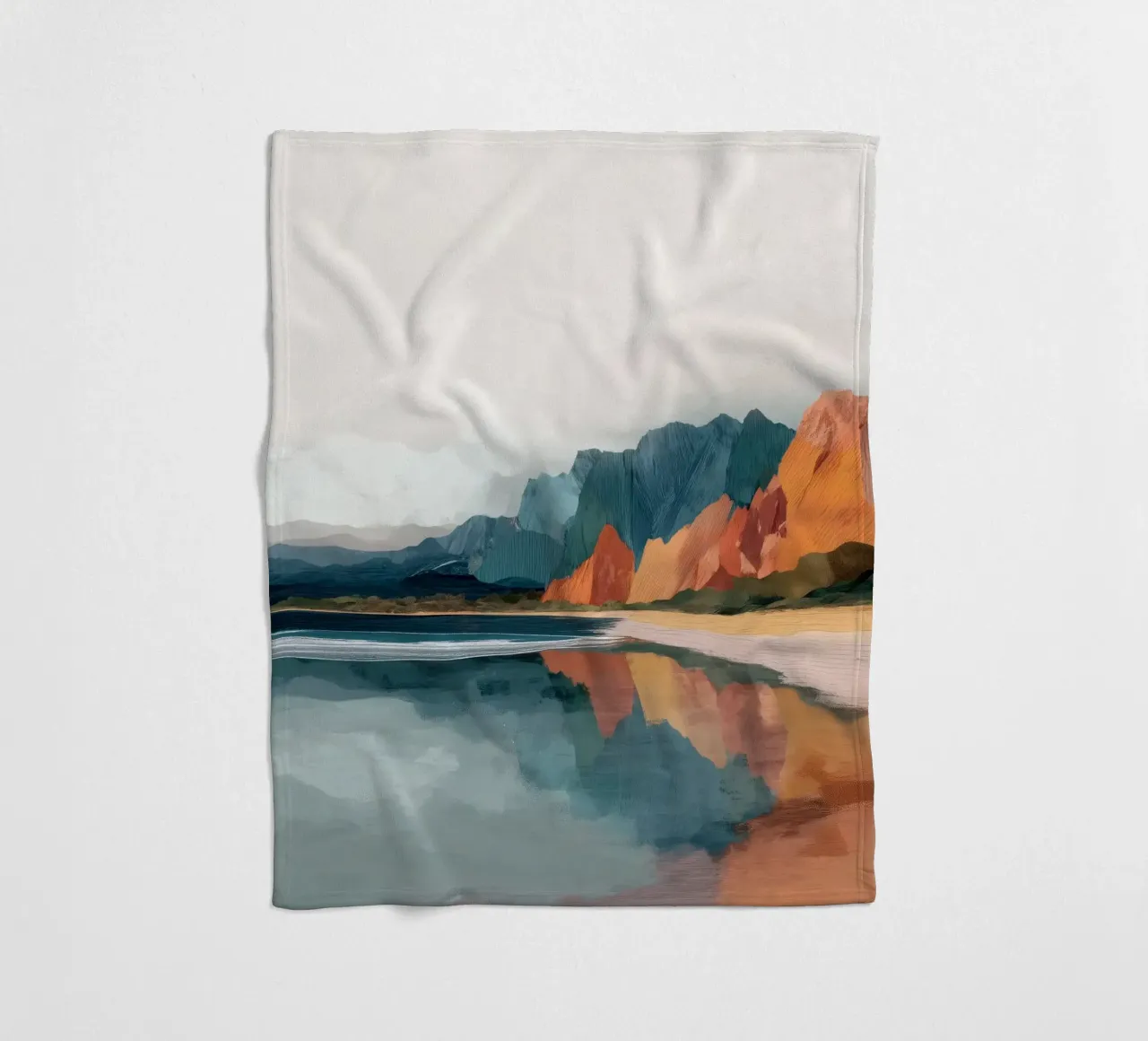 Mirrored Cliffs - A Coastal Symphony in Color coperta in pile da Dune