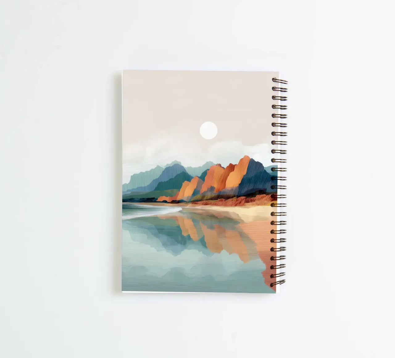 Reflections of Painted Peaks - A Serene Coastal Escape diario ad anelli da Dune