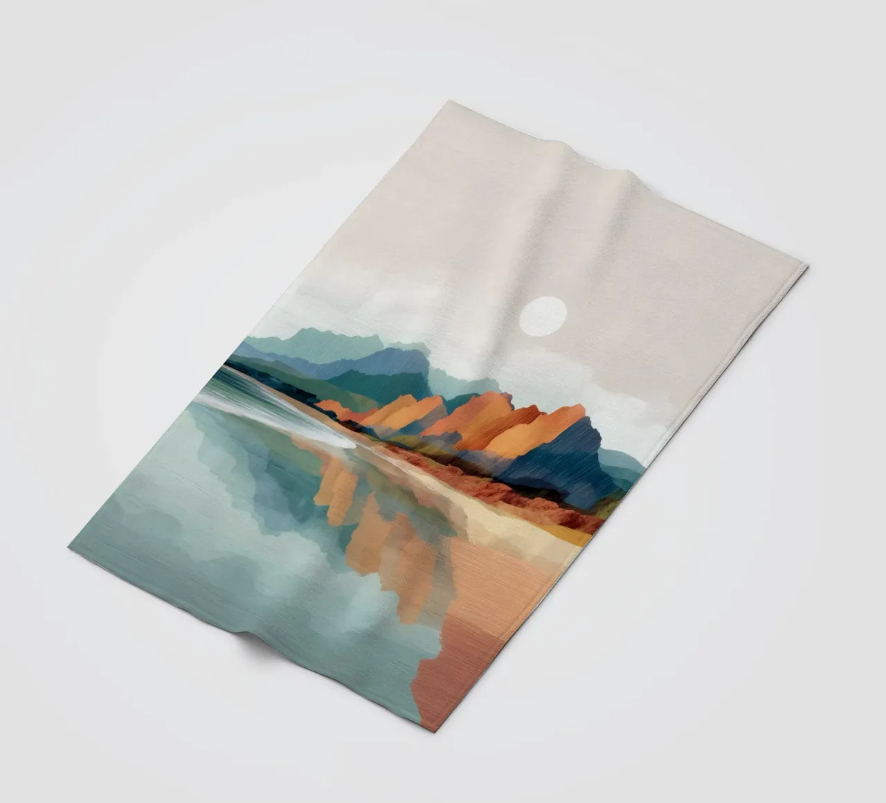 Reflections of Painted Peaks - A Serene Coastal Escape coperta in pile da Dune