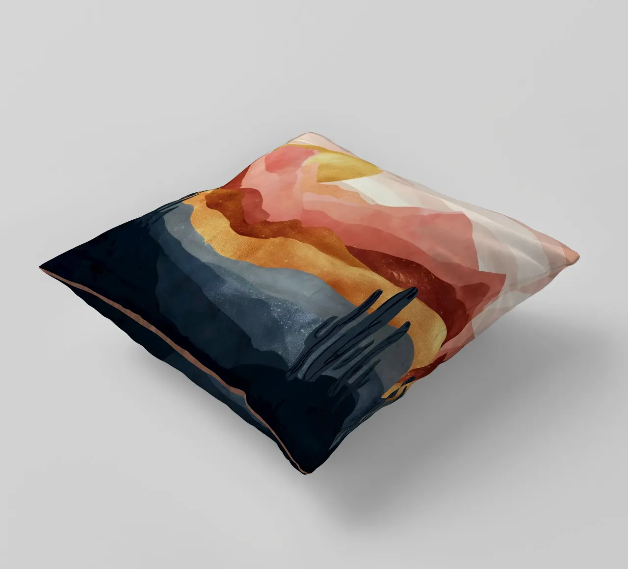 Blush Horizon - A Desert Dream in Warm Tones cuscino da Dune