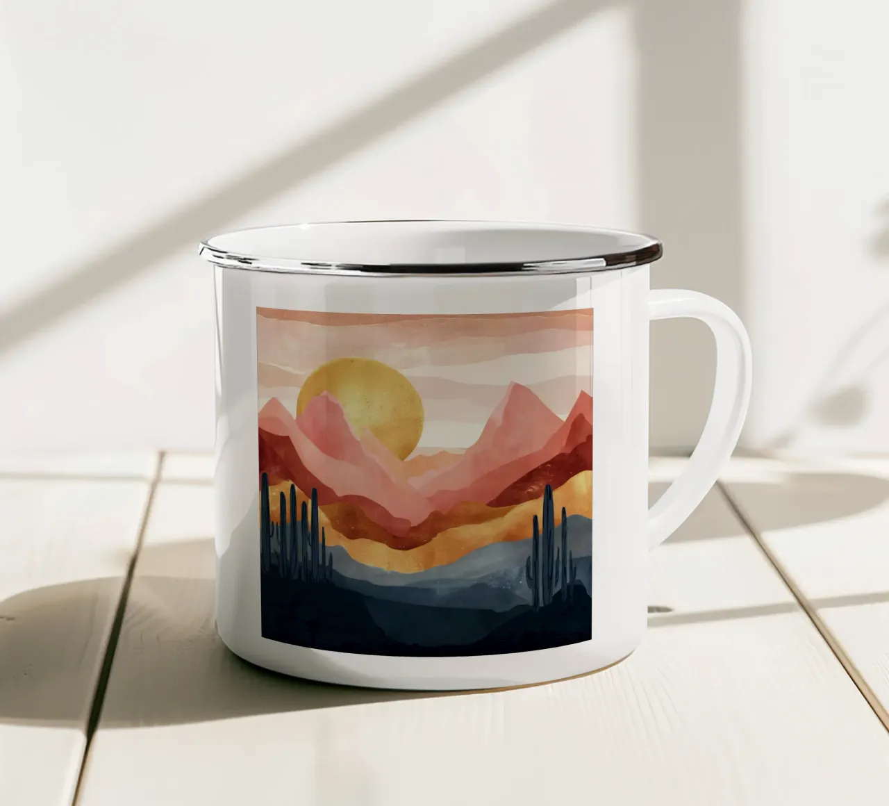 Blush Horizon - A Desert Dream in Warm Tones tazza in smalto da Dune