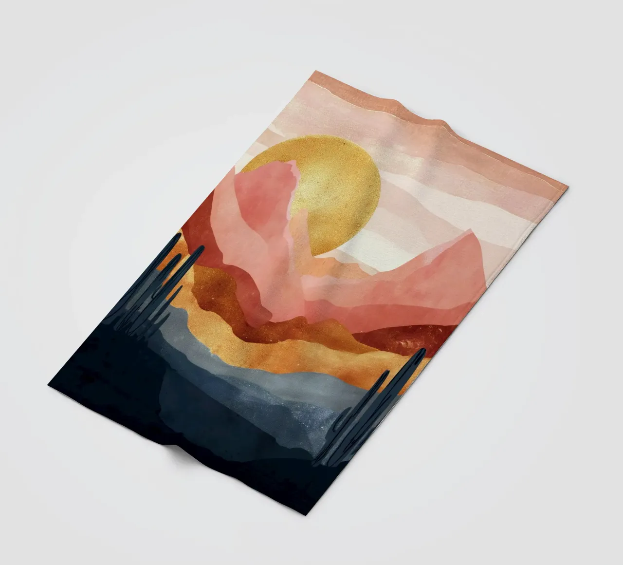Blush Horizon - A Desert Dream in Warm Tones coperta in pile da Dune