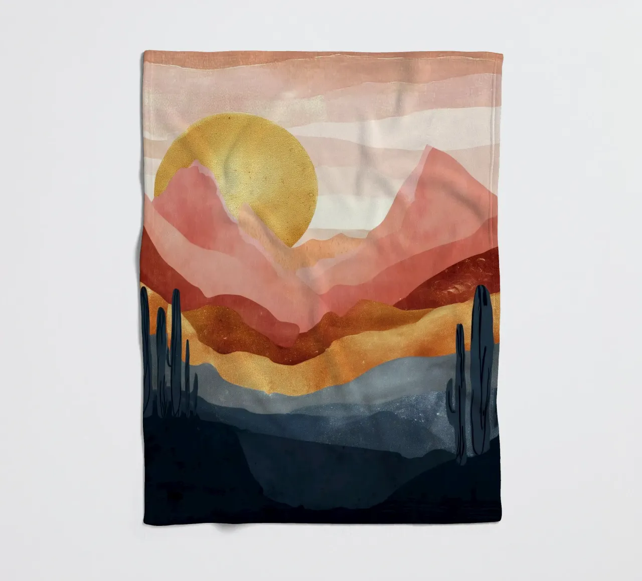 Blush Horizon - A Desert Dream in Warm Tones coperta in pile da Dune