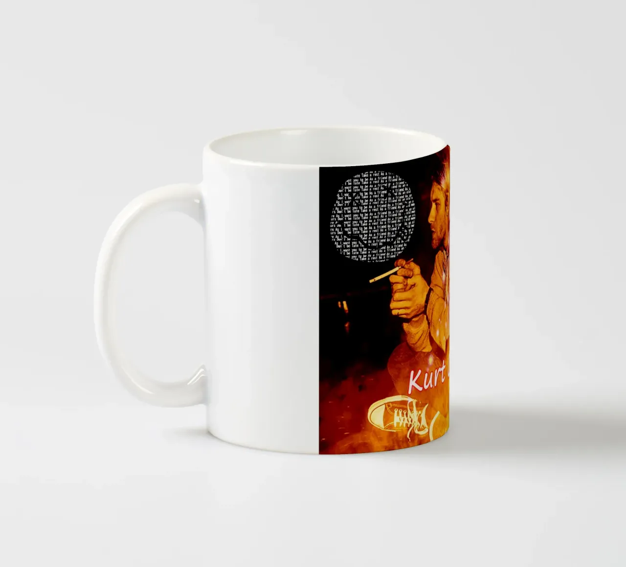 kurt cobain Fumo di scena tazza in ceramica da Abasa Inaraya