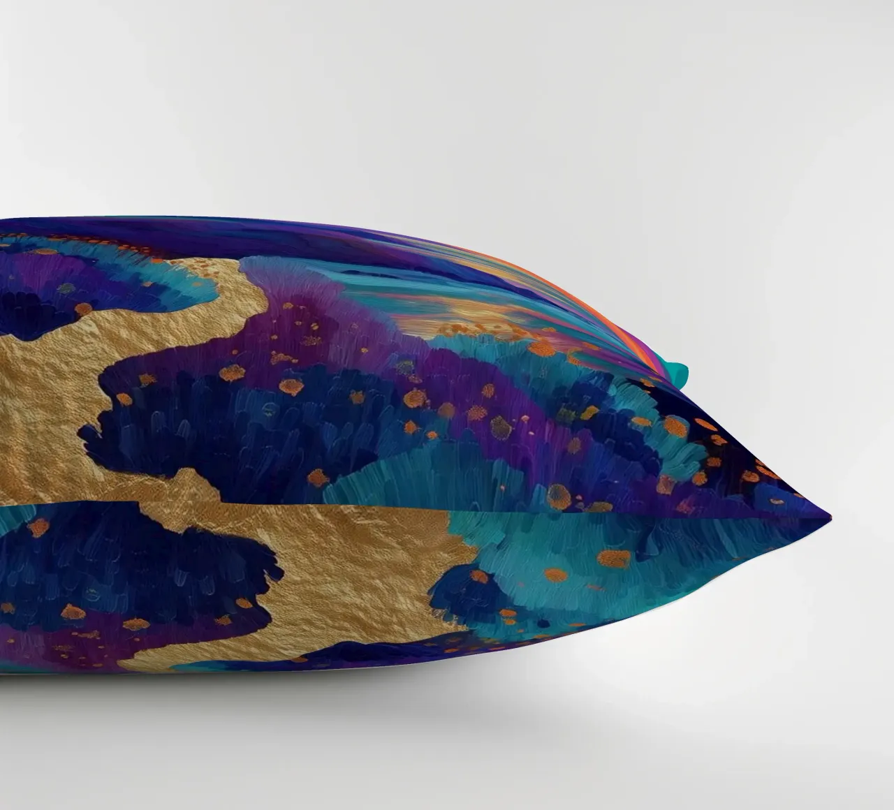 Lunar Bloom - A Dreamscape of Light and Color cuscino da Dune