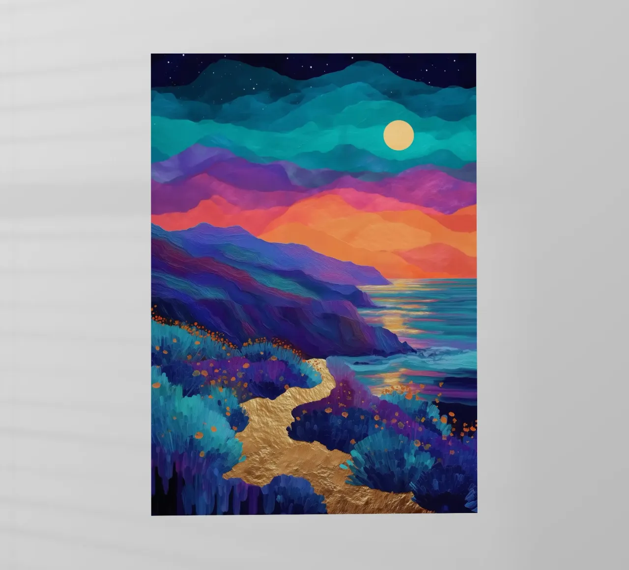 Lunar Bloom - A Dreamscape of Light and Color pellicola backlit da Dune