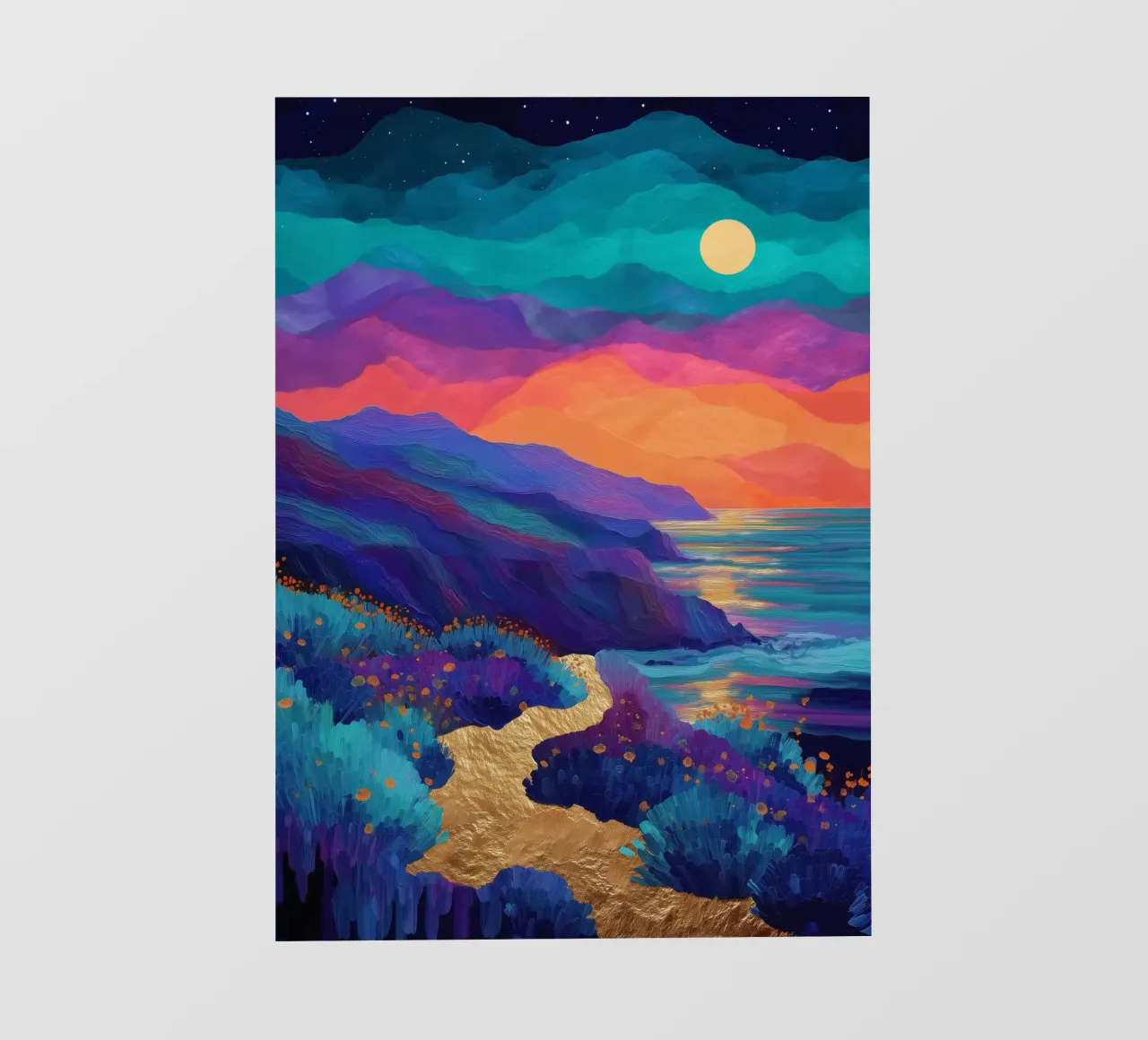 Lunar Bloom - A Dreamscape of Light and Color telo in pvc da Dune