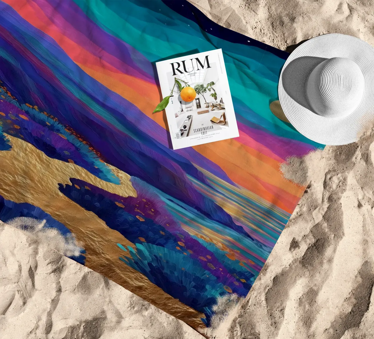 Lunar Bloom - A Dreamscape of Light and Color telo mare da Dune