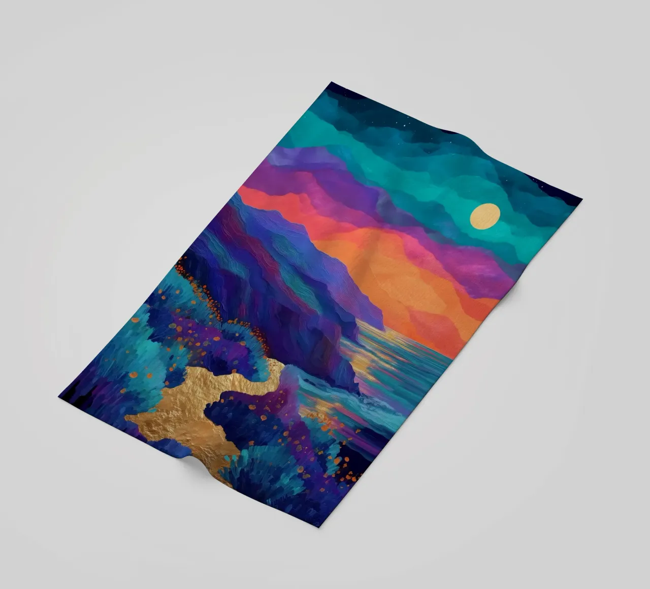 Lunar Bloom - A Dreamscape of Light and Color telo mare da Dune