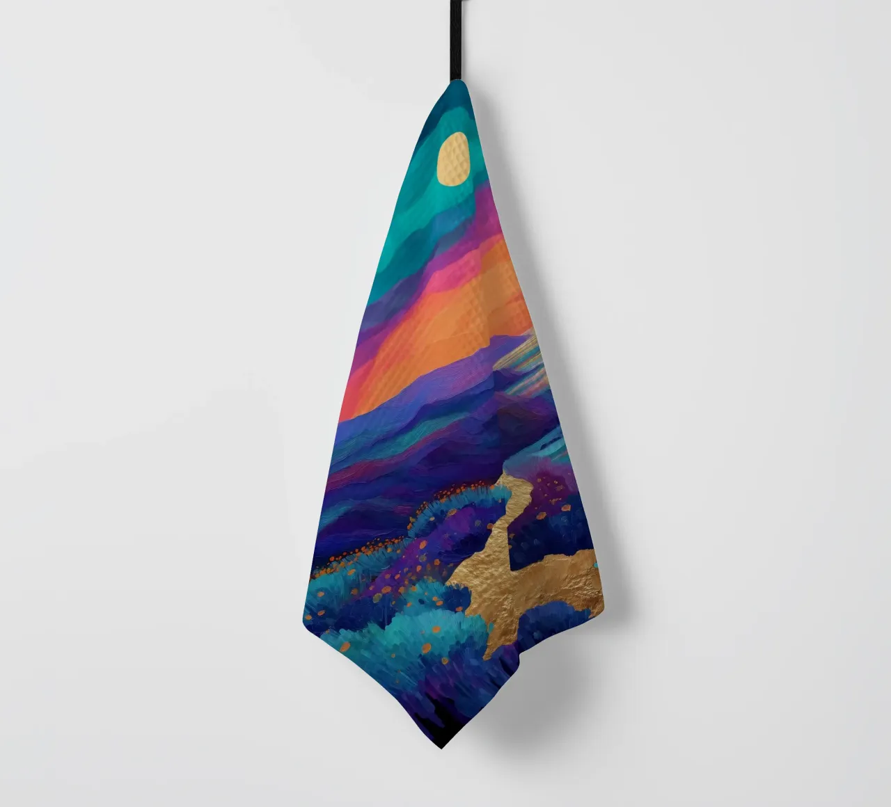 Lunar Bloom - A Dreamscape of Light and Color canovaccio da cucina da Dune