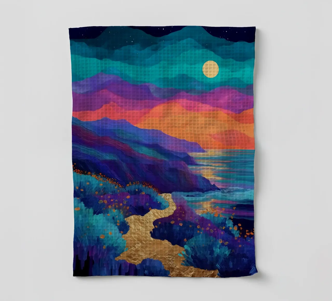 Lunar Bloom - A Dreamscape of Light and Color canovaccio da cucina da Dune