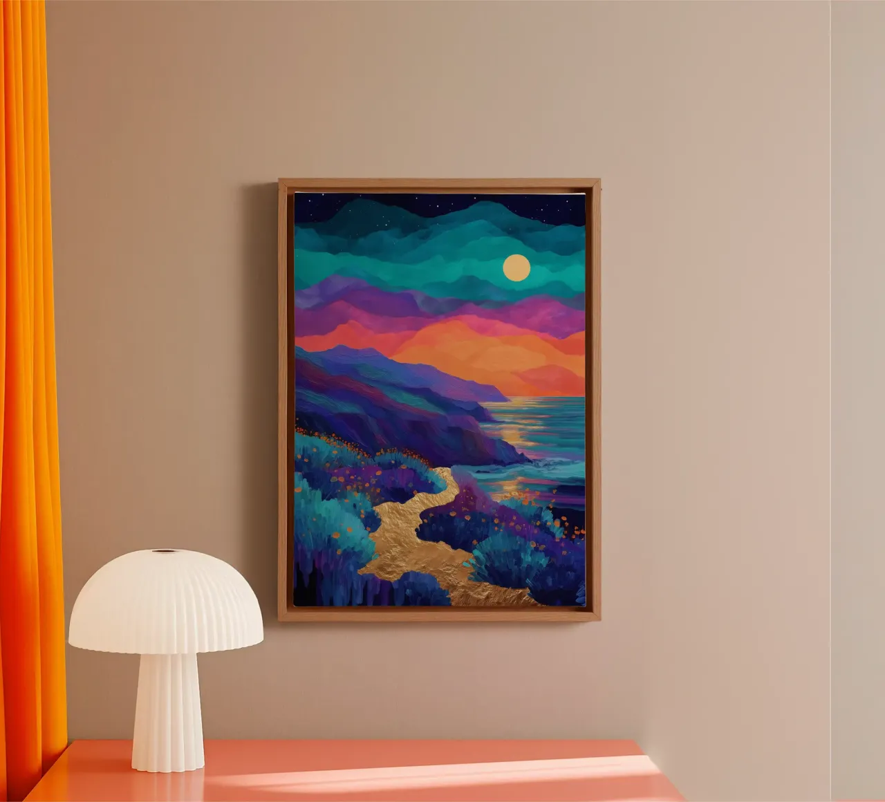 Lunar Bloom - A Dreamscape of Light and Color tela da Dune