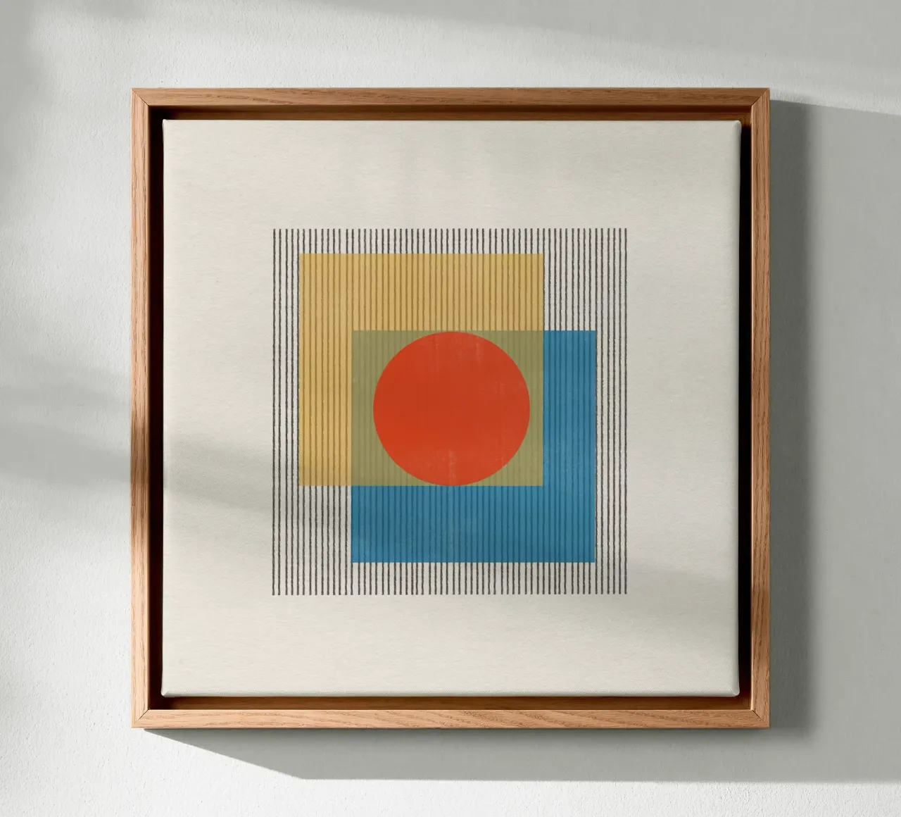 Midcentury Modern Object No3. canvas with Floater frame by The Miuus Studio