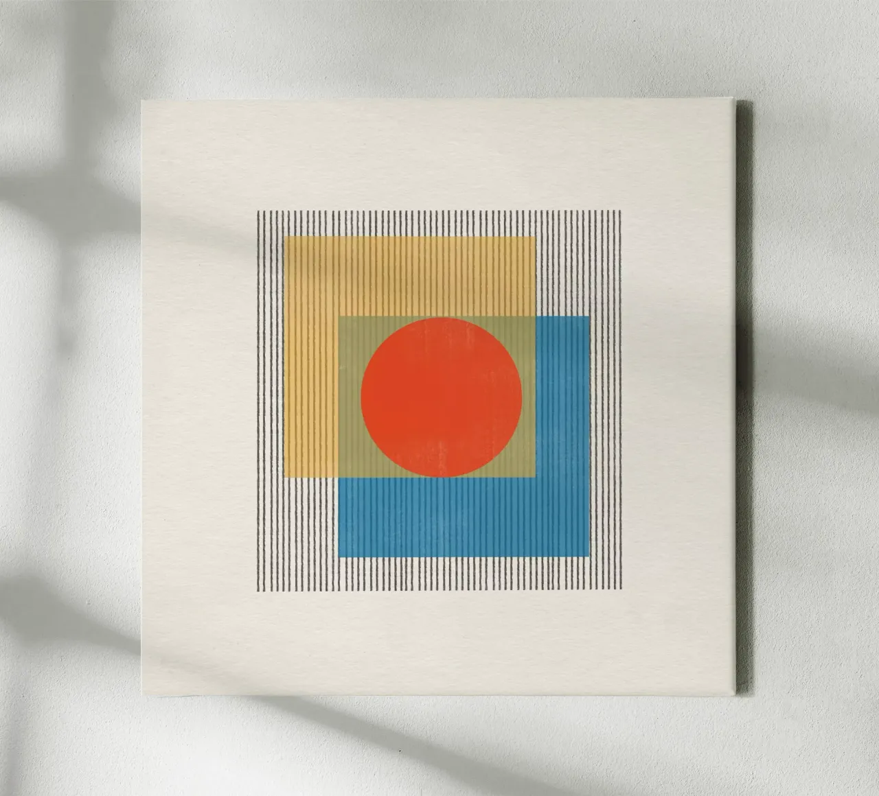 Midcentury Modern Object No3. canvas with Floater frame by The Miuus Studio