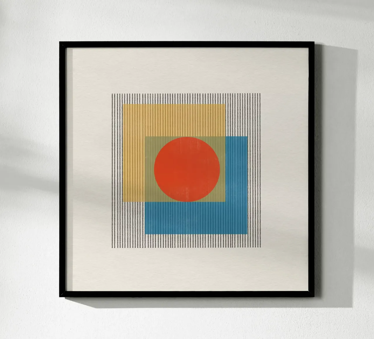Oggetto moderno di metà secolo n. 3. poster con telaio in alluminio da The Miuus Studio