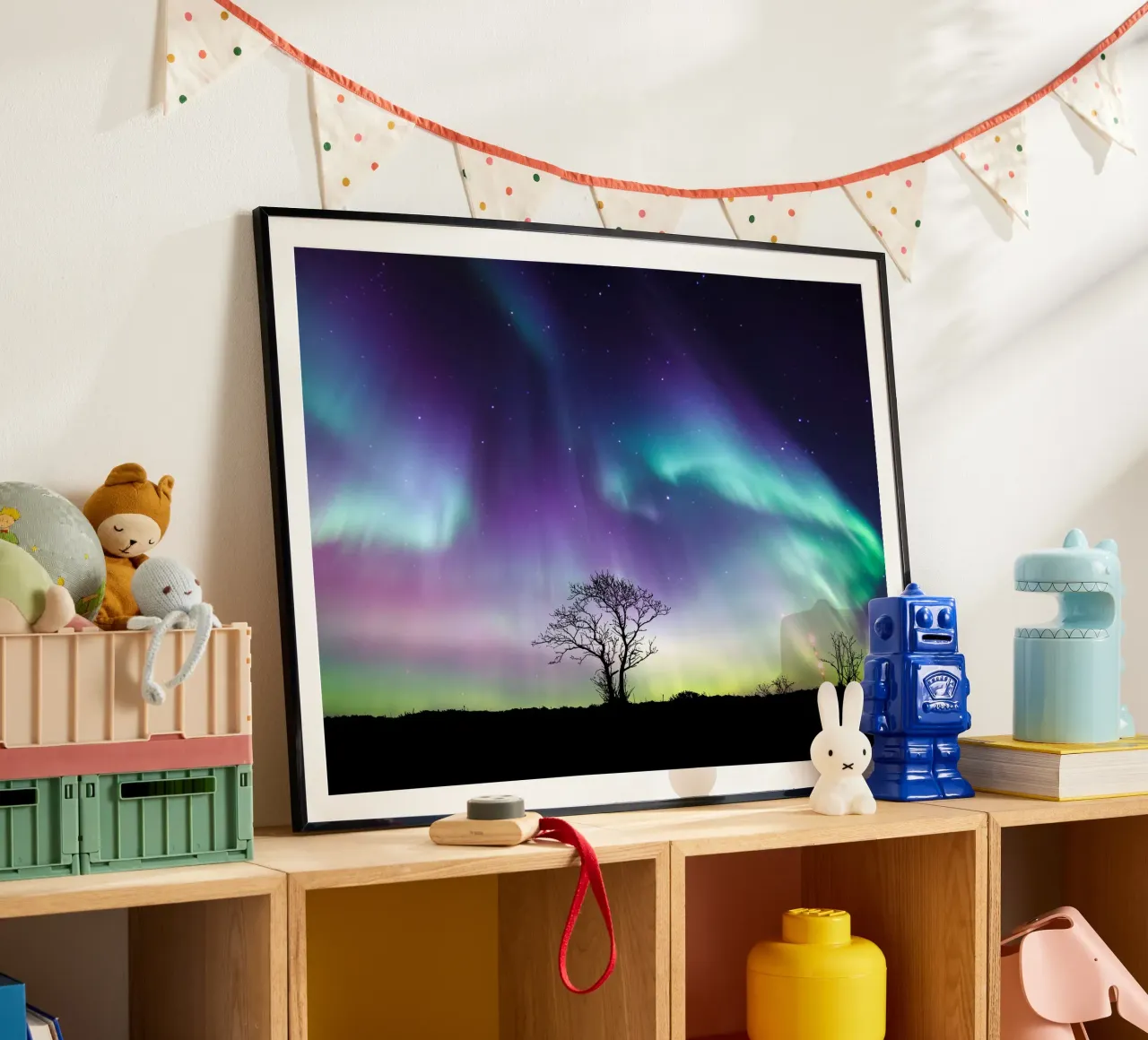 Fantasy Sky tree poster con telaio in legno da Musadad Shop