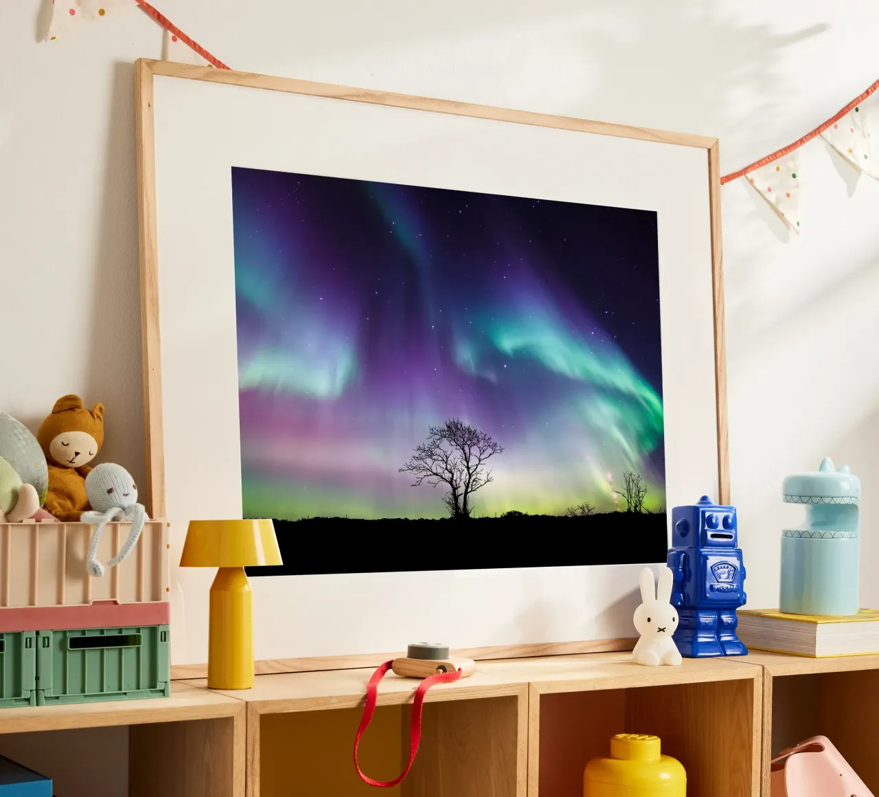 Fantasy Sky tree poster con telaio in legno da Musadad Shop
