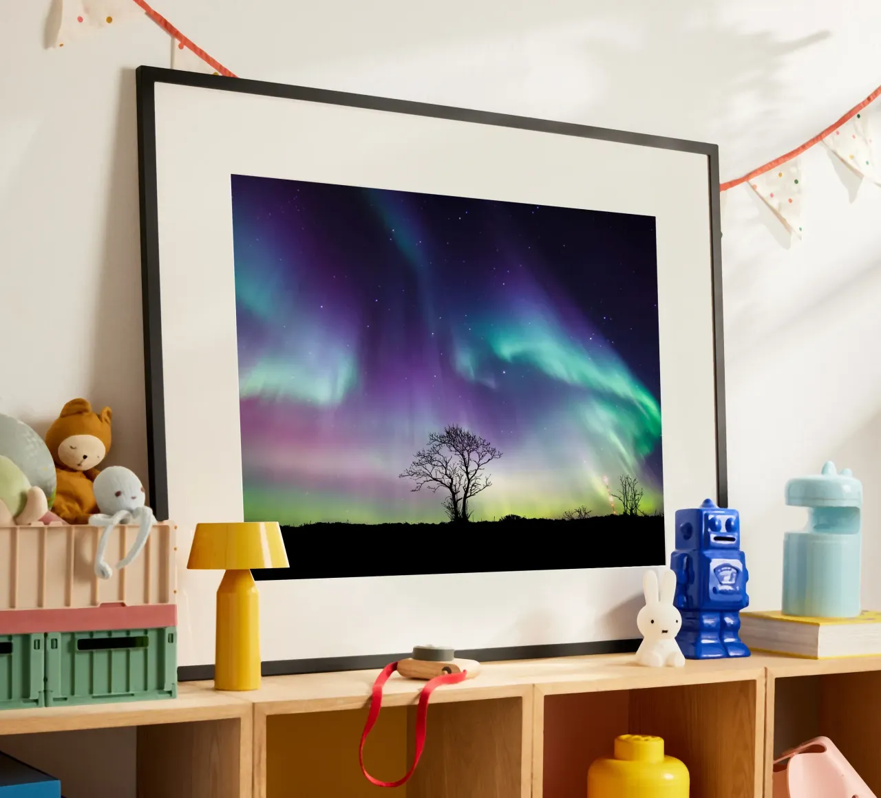 Fantasy Sky tree poster con telaio in legno da Musadad Shop