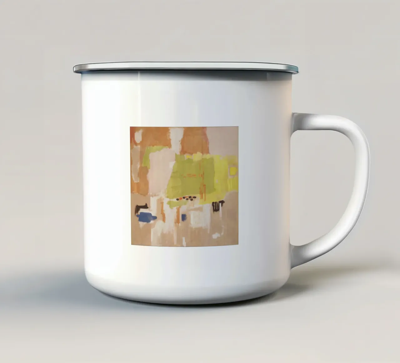 Mark Rothko Red and Pink on Pink, 1953 enamel mug by Spencer Farrell2