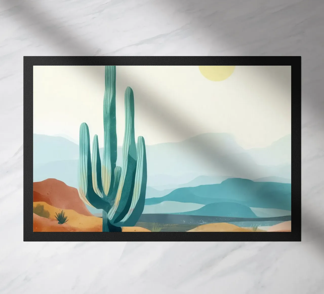 Desert Sentinel - A Sunlit Cactus in Stillness zerbino da Dune