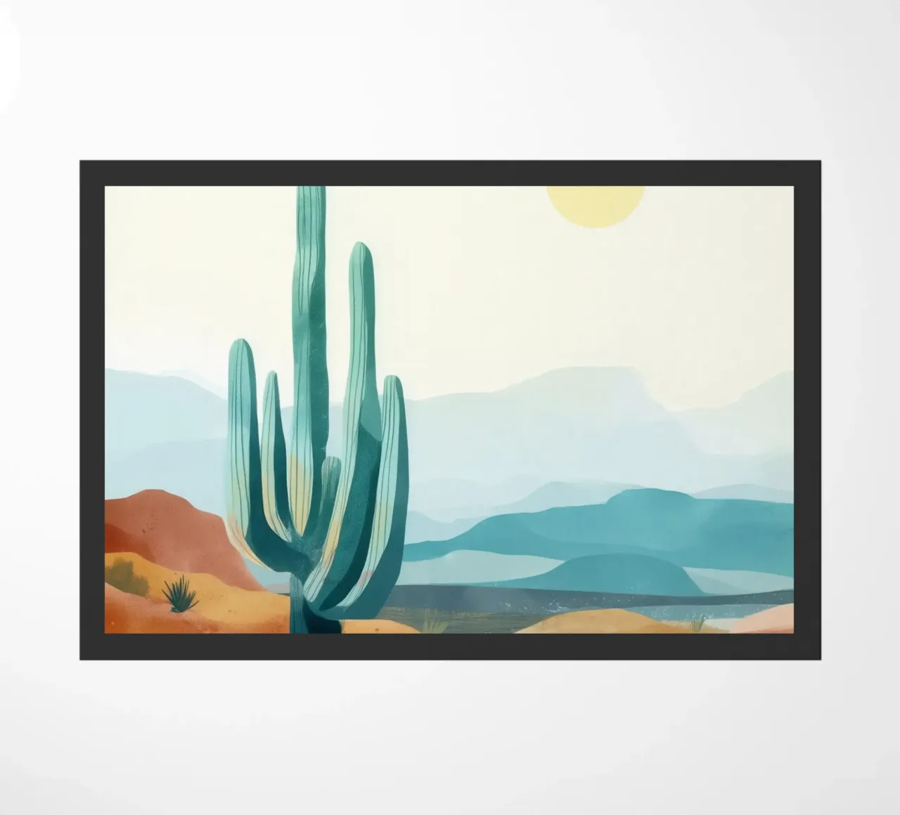 Desert Sentinel - A Sunlit Cactus in Stillness zerbino da Dune