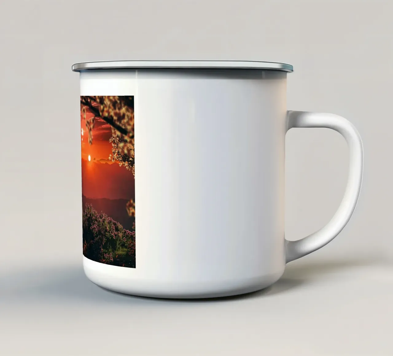 Sunset Nature tazza in smalto da Musadad Shop